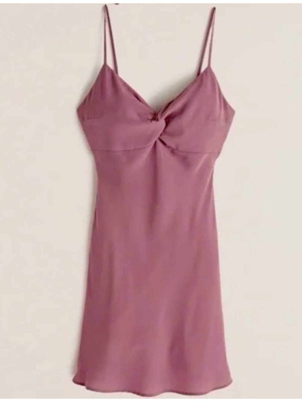 Abercrombie Pink Twist-Front Slip Mini Dress - S
